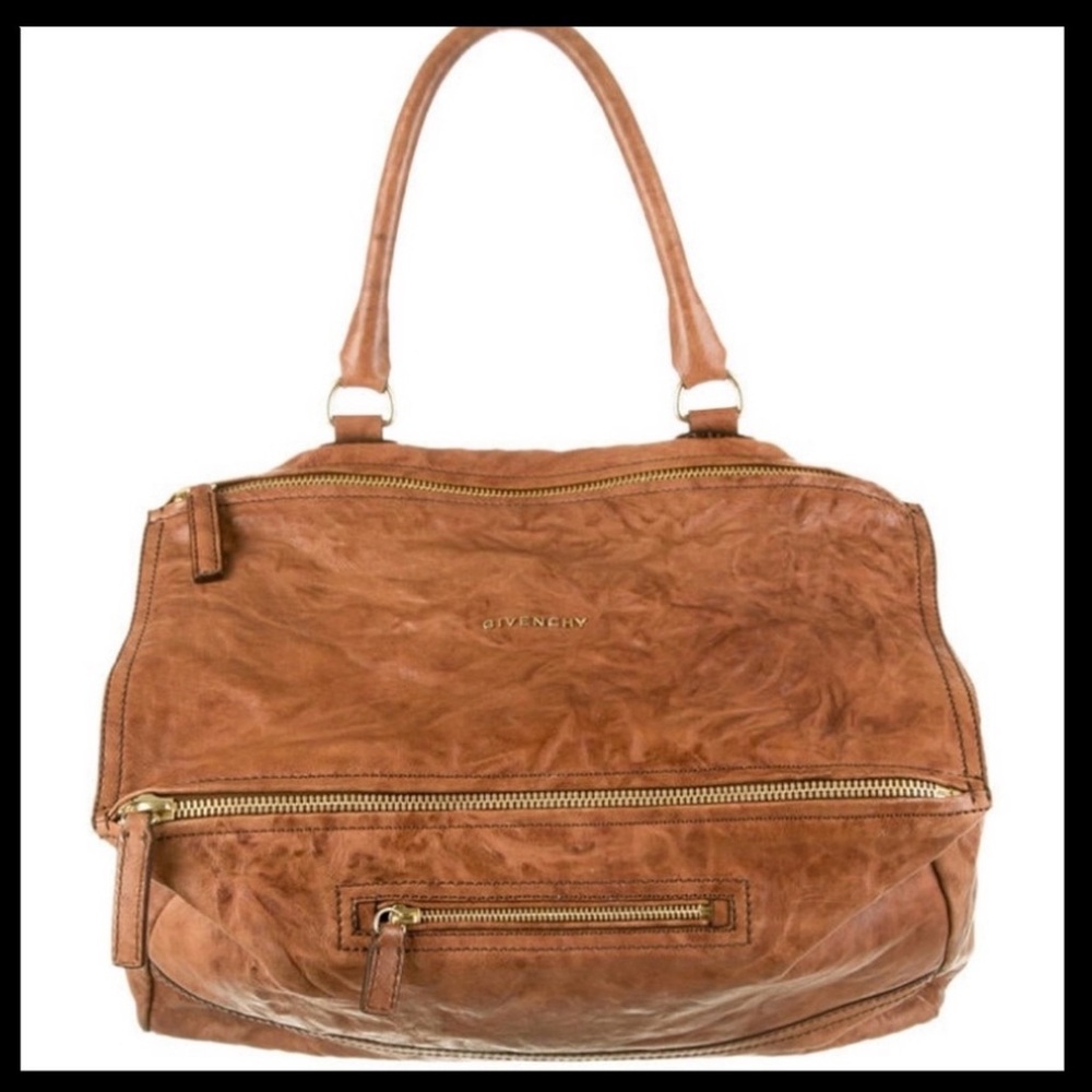 Givenchy Brown Leather Shoulder Bag with Gold Hardware - Picture 12 of 16